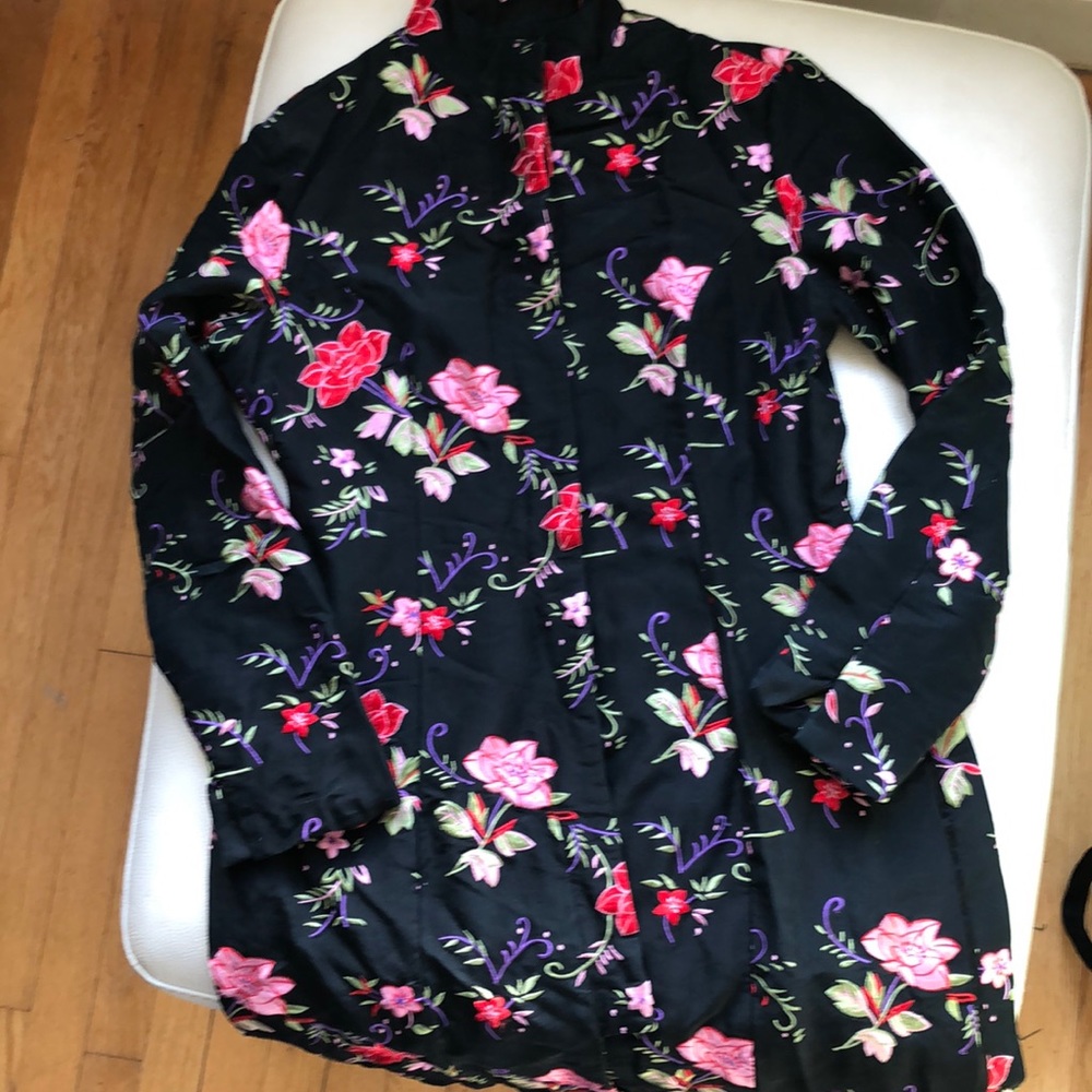 Etcetera silk embroidered duster